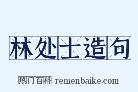 林处士造句是什么意思的图片